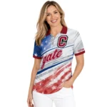 Colgate Raiders Polo Shirt Custom Star Stripes Red Blue Best Selling