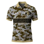 Colorado Buffaloes Polo Shirt Customized Camo Band Gold Best Selling