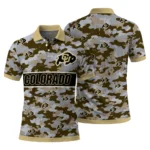 Colorado Buffaloes Polo Shirt Customized Camo Band Gold Best Selling