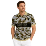 Colorado Buffaloes Polo Shirt Customized Camo Band Gold Best Selling