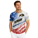 Colorado Buffaloes Polo Shirt Customized Star Stripes Red Blue Best Selling