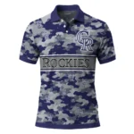 Colorado Rockies Polo Shirt Customized Camo Band Blue Best Selling