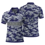 Colorado Rockies Polo Shirt Customized Camo Band Blue Best Selling