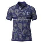 Colorado Rockies Polo Shirt Customized Paisley Band Blue Best Selling