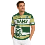 Colorado State Rams Polo Shirt Personalized Horizontal Blocks Green Best Selling