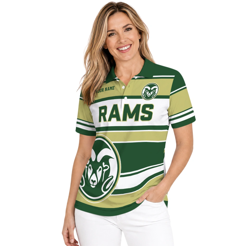 Colorado State Rams Polo Shirt Personalized Horizontal Blocks Green Latest Model Colorado State Rams Polo Shirt Personalized Horizontal Blocks Green Latest Model