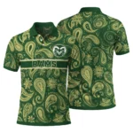 Colorado State Rams Polo Shirt Personalized Paisley Band Green Best Selling