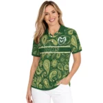 Colorado State Rams Polo Shirt Personalized Paisley Band Green Best Selling