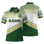 Colorado State Rams Polo Shirt Personalized Slanted Stripes Green White Best Selling