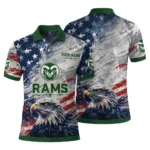 Colorado State Rams Polo Shirt Personalized Star Brushstrokes Green Blue Best Selling