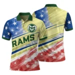 Colorado State Rams Polo Shirt Personalized Star Stripes Red Blue Best Selling