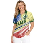 Colorado State Rams Polo Shirt Personalized Star Stripes Red Blue Best Selling