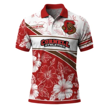 Cornell Big Red Polo Shirt Customized Floral Angles Red White Best Selling