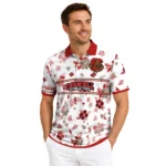 Cornell Big Red Polo Shirt Customized Floral Pinstripe Red White Best Selling