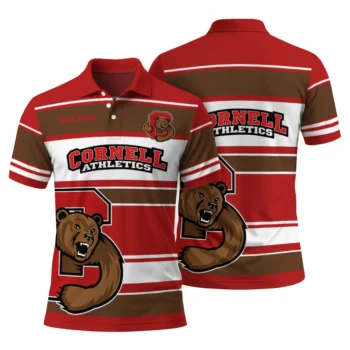 Cornell Big Red Polo Shirt Customized Horizontal Blocks Red Fashion Forward