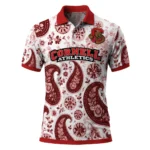 Cornell Big Red Polo Shirt Customized Paisley Florals Red White Best Selling