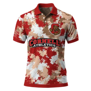 Cornell Big Red Polo Shirt Customized Pixel Camo Red Best Selling