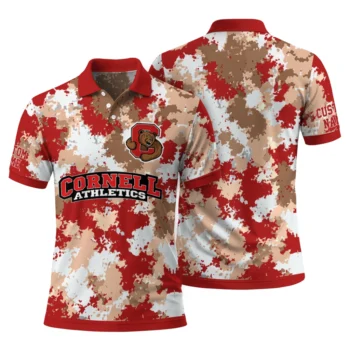 Cornell Big Red Polo Shirt Customized Pixel Camo Red Fashion Forward