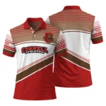 Cornell Big Red Polo Shirt Customized Slanted Stripes Red White Best Selling