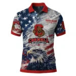 Cornell Big Red Polo Shirt Customized Star Brushstrokes Red Blue Best Selling