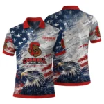 Cornell Big Red Polo Shirt Customized Star Brushstrokes Red Blue Best Selling