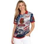 Cornell Big Red Polo Shirt Customized Star Brushstrokes Red Blue Best Selling