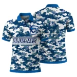 Creighton Bluejays Polo Shirt Custom Camo Band Blue Best Selling