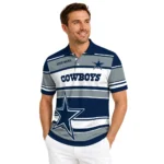 Dallas Cowboys Polo Shirt Custom Horizontal Blocks Blue Best Selling