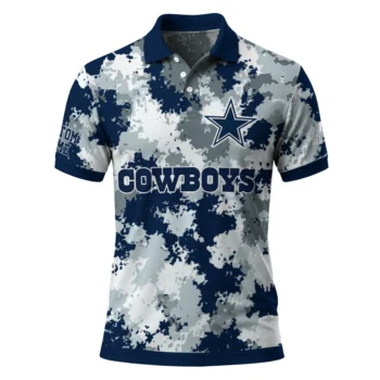 Dallas Cowboys Polo Shirt Customized Pixel Camo Blue Best Selling