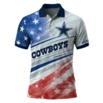 Dallas Cowboys Polo Shirt Personalized Star Stripes Red Blue Best Selling