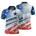 Dallas Cowboys Polo Shirt Personalized Star Stripes Red Blue Best Selling