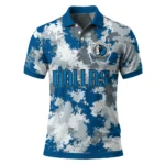 Dallas Mavericks Polo Shirt - Personalized Pixel Camo Blue