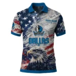 Dallas Mavericks Polo Shirt - Personalized Star Brushstrokes Blue