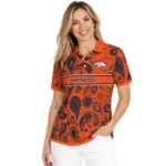 Denver Broncos Polo Shirt Personalized Paisley Band Orange Best Selling