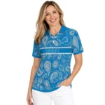 Detroit Lions Polo Shirt Custom Paisley Band Blue Best Selling