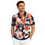 Detroit Tigers Polo Shirt Personalized Pixel Camo Navy Best Selling