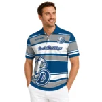 Drake Bulldogs Polo Shirt Custom Horizontal Blocks Blue Best Selling
