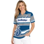 Drake Bulldogs Polo Shirt Custom Horizontal Blocks Blue Best Selling