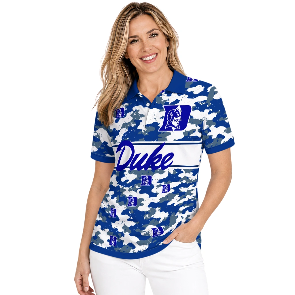 Duke Blue Devils Polo Shirt Personalized Camo Band Blue Latest Model Duke Blue Devils Polo Shirt Personalized Camo Band Blue Latest Model