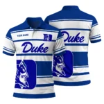 Duke Blue Devils Polo Shirt Personalized Horizontal Blocks Blue Best Selling