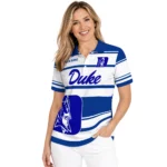 Duke Blue Devils Polo Shirt Personalized Horizontal Blocks Blue Best Selling