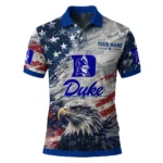 Duke Blue Devils Polo Shirt Personalized Star Brushstrokes Blue Best Selling