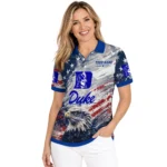 Duke Blue Devils Polo Shirt Personalized Star Brushstrokes Blue Best Selling