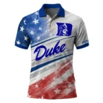 Duke Blue Devils Polo Shirt Personalized Star Stripes Red Blue Best Selling