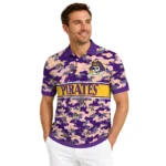East Carolina Pirates Polo Shirt Customized Camo Band Purple Best Selling