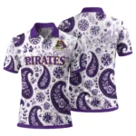 East Carolina Pirates Polo Shirt Customized Paisley Florals Purple White Best Selling