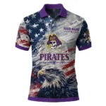 East Carolina Pirates Polo Shirt Customized Star Brushstrokes Purple Blue Best Selling
