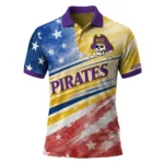 East Carolina Pirates Polo Shirt Customized Star Stripes Red Blue Best Selling