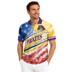East Carolina Pirates Polo Shirt Customized Star Stripes Red Blue Best Selling