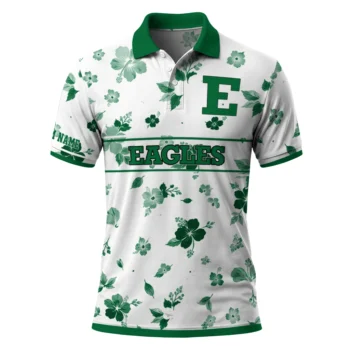 Eastern Michigan Eagles Polo Shirt Customized Floral Pinstripe Green White Best Selling